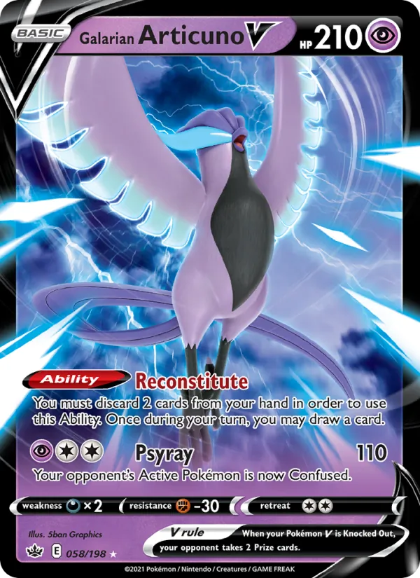 Galarian Articuno V 58 · Chilling Reign