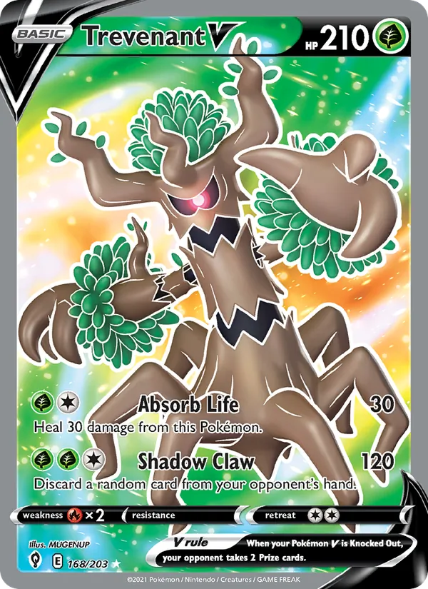 Trevenant V 168 · Evolving Skies