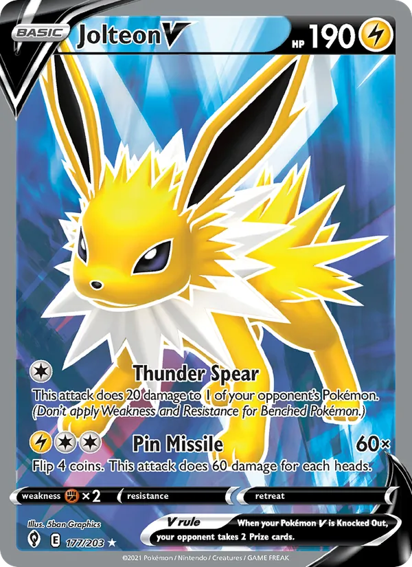 Jolteon V 177 · Evolving Skies