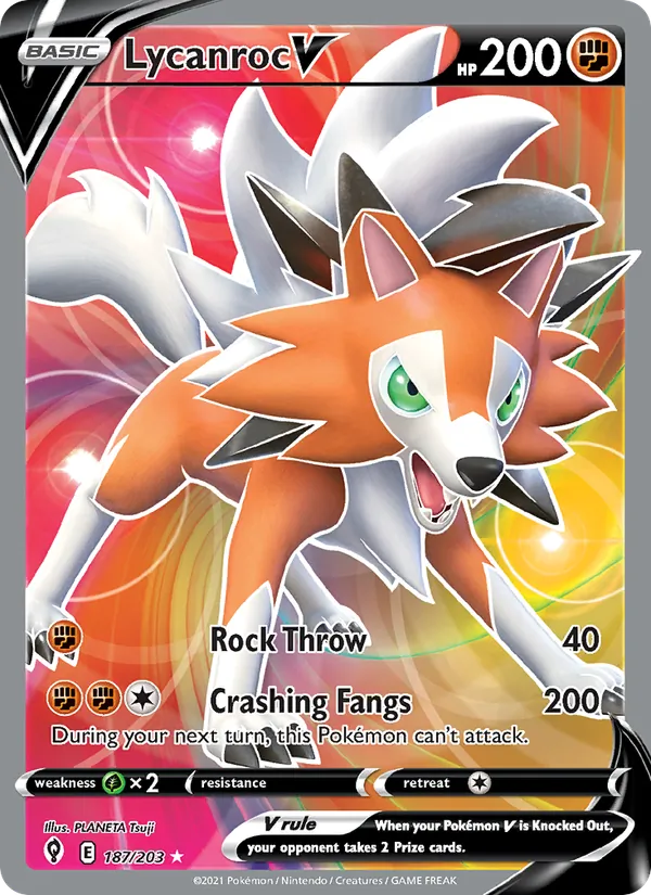 Lycanroc V 187 · Evolving Skies