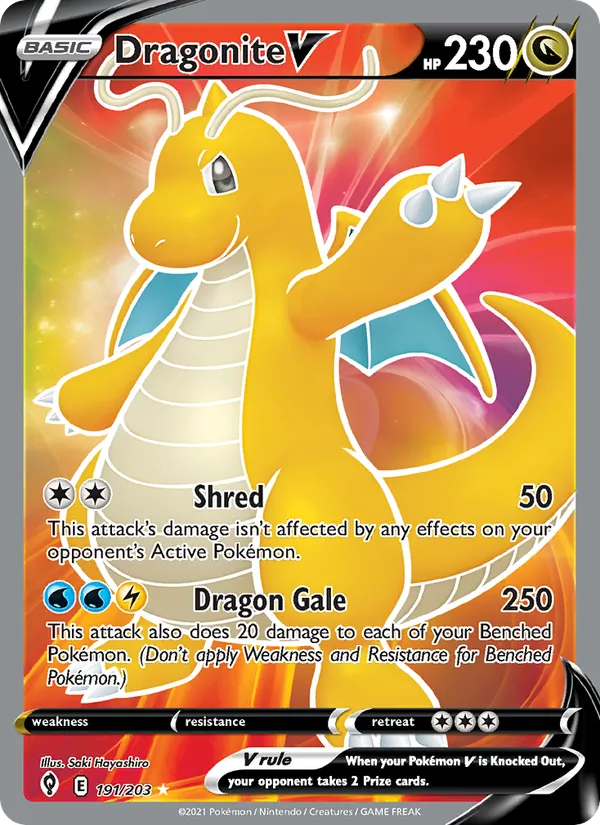 Dragonite V 191 · Evolving Skies