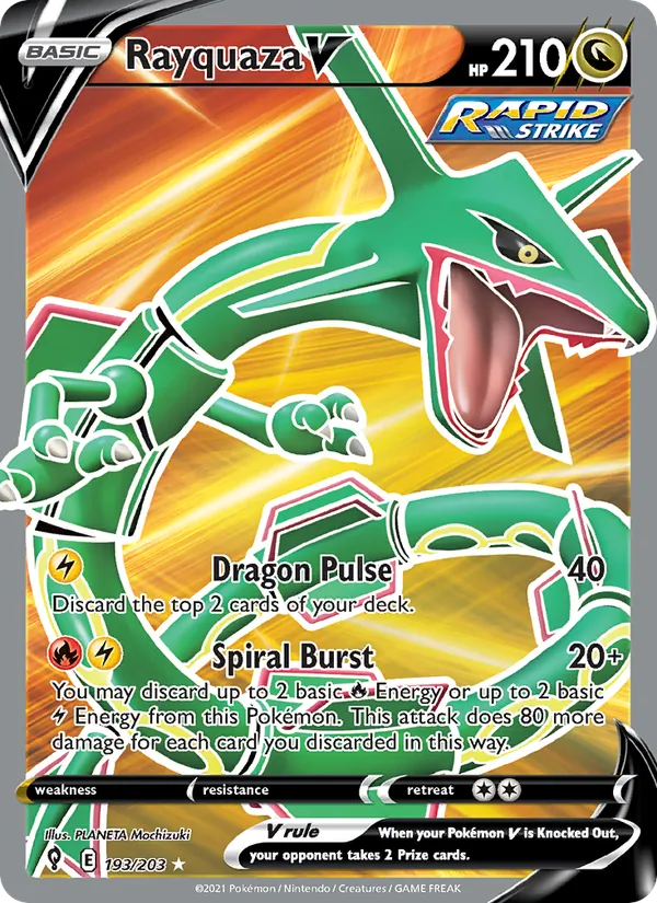 Rayquaza V 193 · Evolving Skies