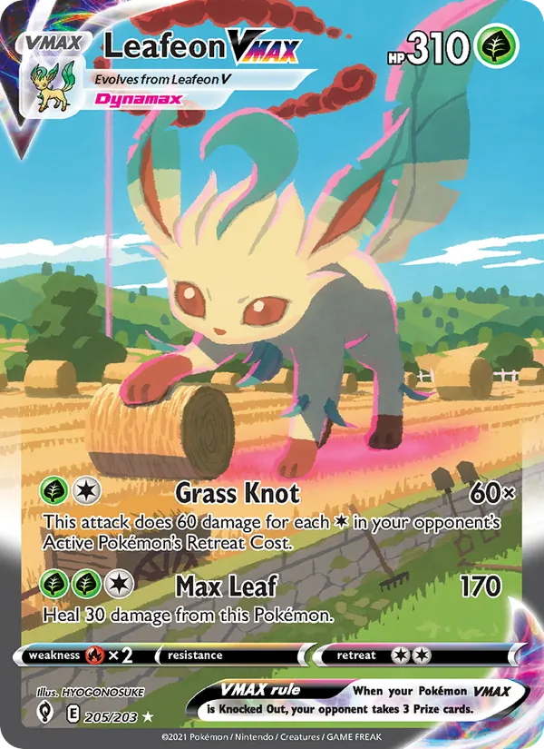 Leafeon VMAX 205 · Evolving Skies