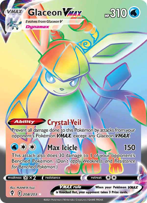 Glaceon VMAX 208 · Evolving Skies