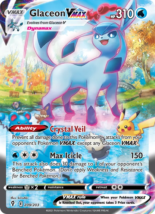 Glaceon VMAX 209 · Evolving Skies