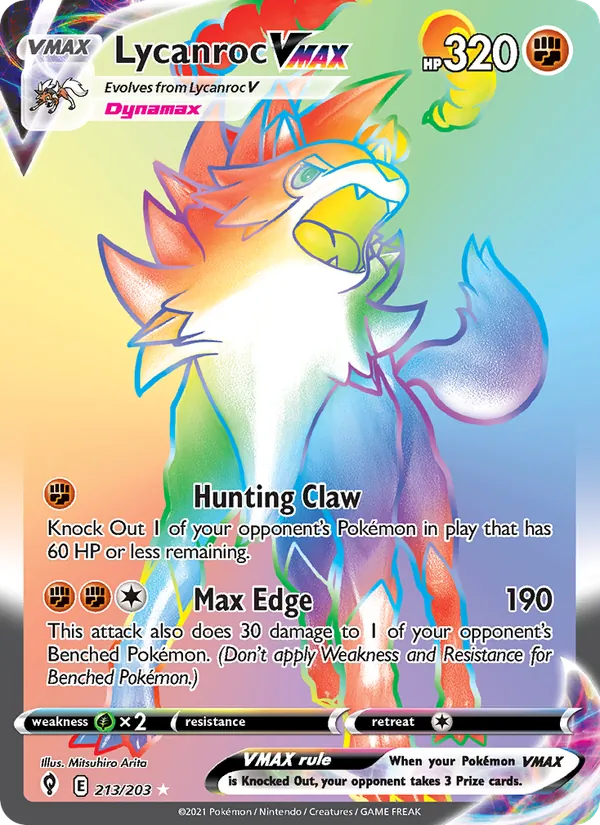 Lycanroc VMAX 213 · Evolving Skies