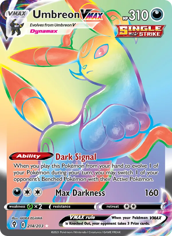 Umbreon VMAX 214 · Evolving Skies