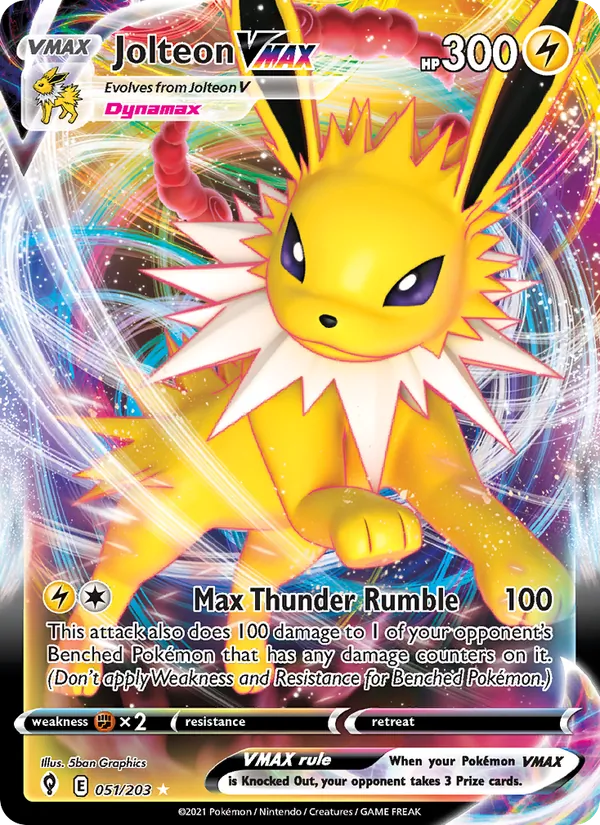Jolteon VMAX 51 · Evolving Skies