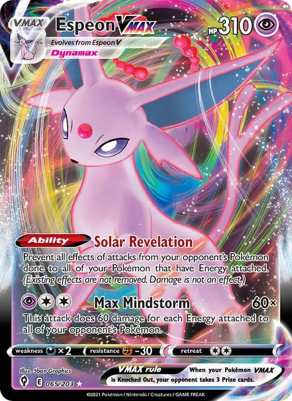 Espeon VMAX 65 · Evolving Skies