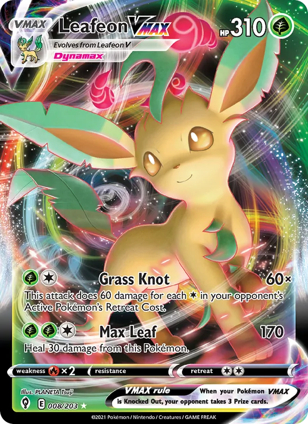 Leafeon VMAX 8 · Evolving Skies
