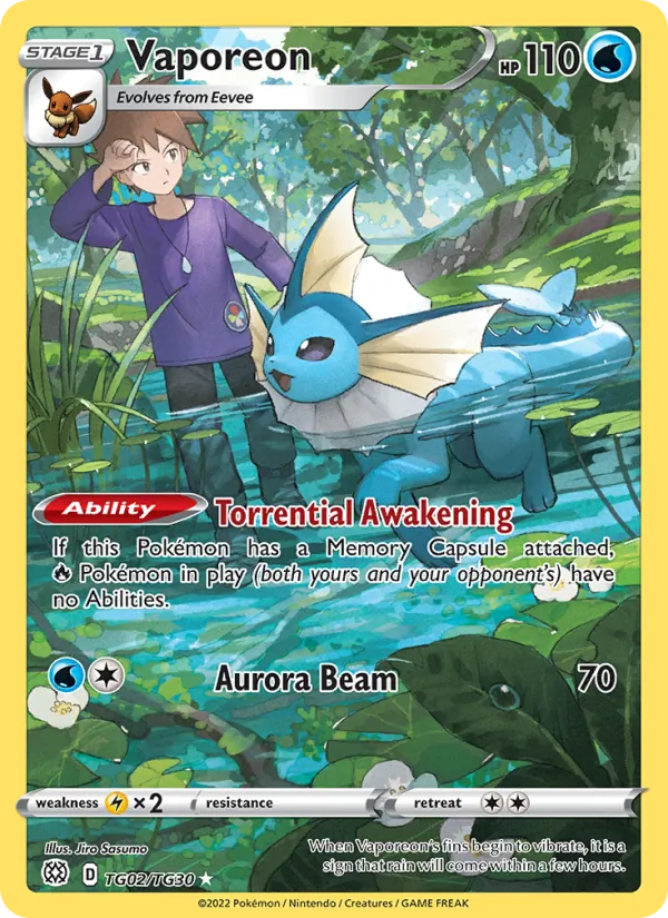 Vaporeon TG02 · Brilliant Stars Trainer Gallery