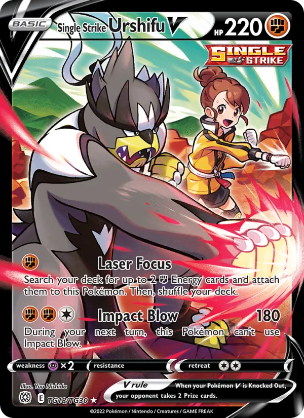 Single Strike Urshifu V TG18 · Brilliant Stars Trainer Gallery