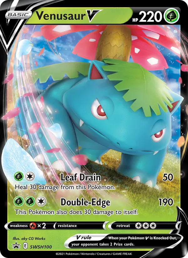 Venusaur V SWSH100 · SWSH Black Star Promos