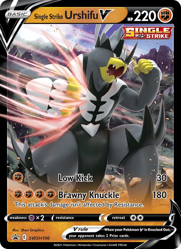 Single Strike Urshifu V SWSH106 · SWSH Black Star Promos