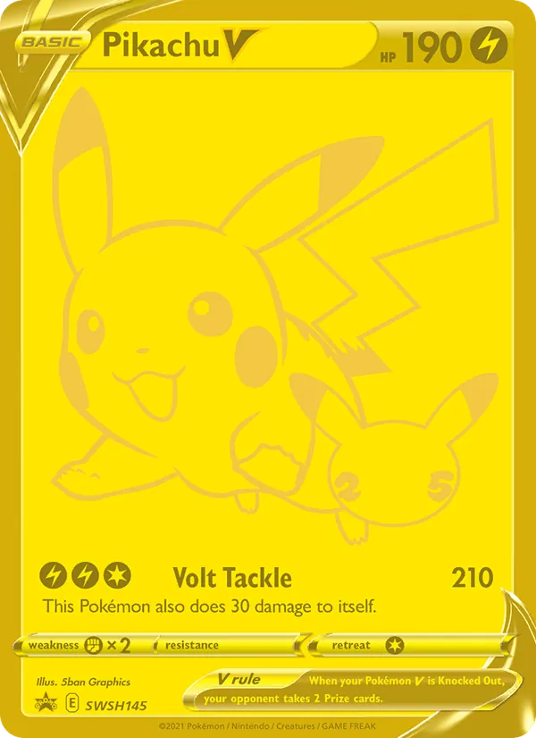 Pikachu V SWSH145 · SWSH Black Star Promos