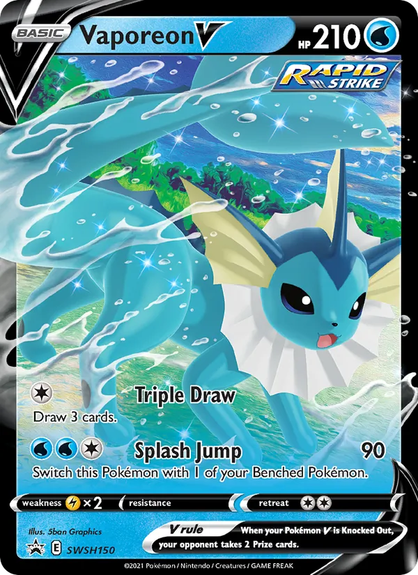 Vaporeon V SWSH150 · SWSH Black Star Promos
