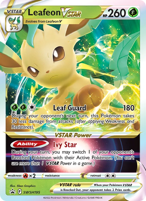 Leafeon VSTAR SWSH195 · SWSH Black Star Promos