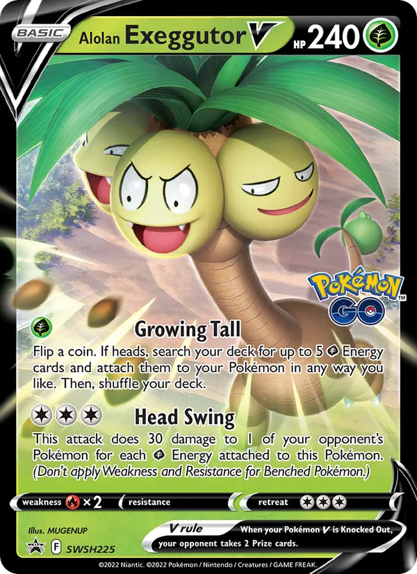 Alolan Exeggutor V SWSH225 · SWSH Black Star Promos