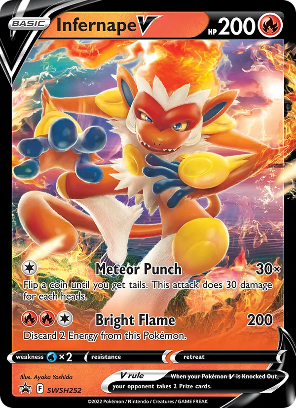 Infernape V SWSH252 · SWSH Black Star Promos
