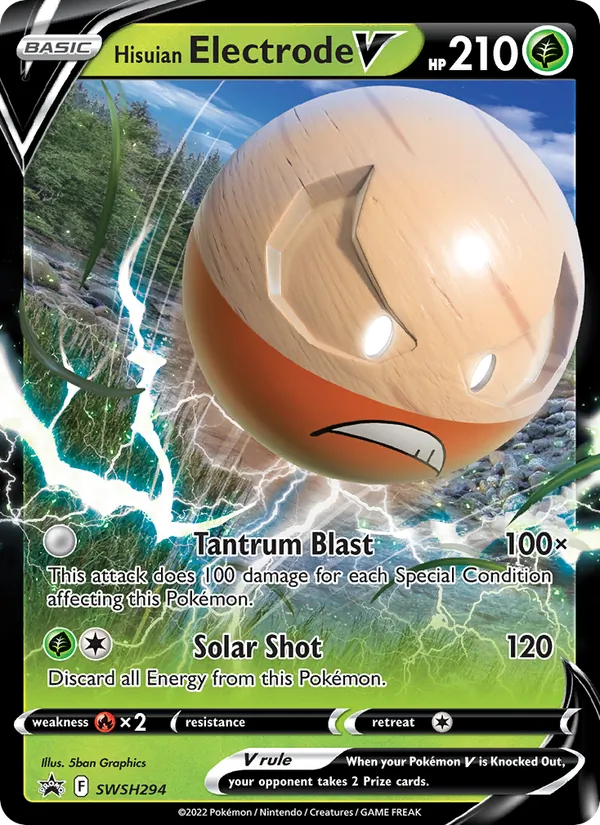 Hisuian Electrode V SWSH294 · SWSH Black Star Promos