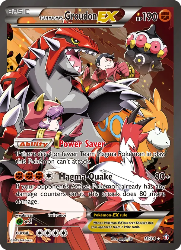 Team Magma's Groudon EX 15 · Double Crisis