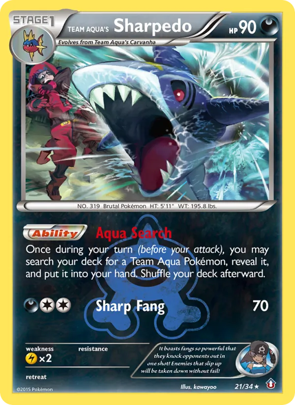 Team Aqua's Sharpedo 21 · Double Crisis