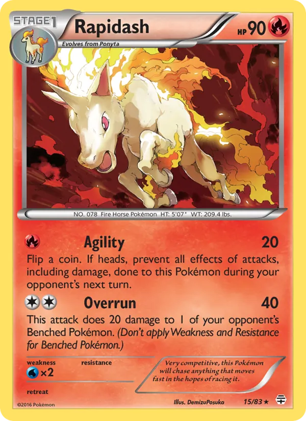 Rapidash 15 · Generations