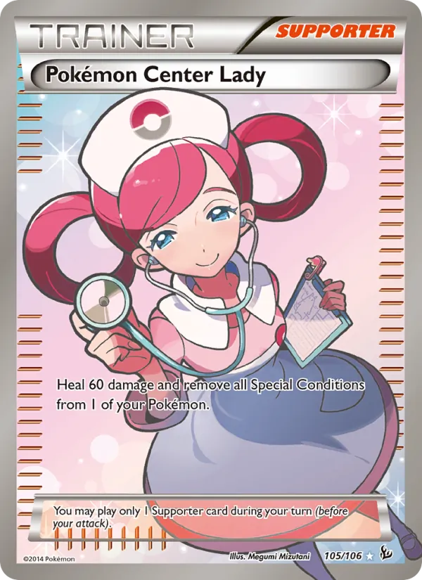 Pokémon Center Lady 105 · Flashfire