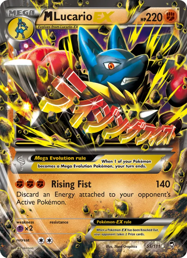 M Lucario EX 55 · Furious Fists