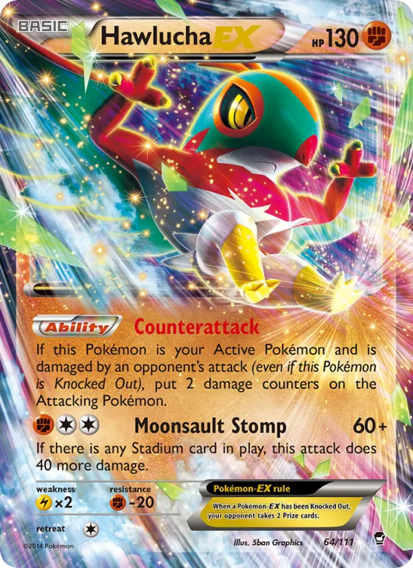 Hawlucha EX 64 · Furious Fists