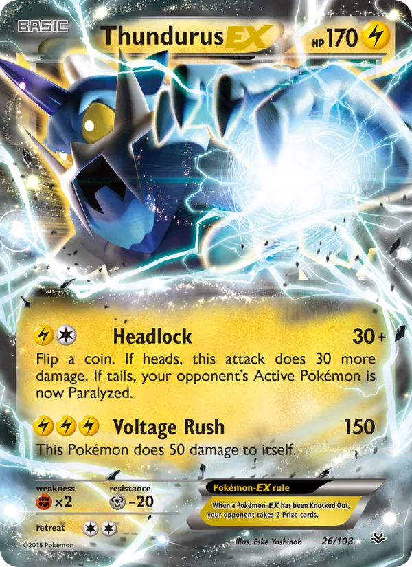 Thundurus EX 26 · Roaring Skies
