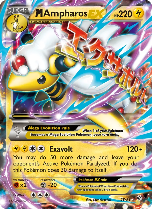 M Ampharos EX 28 · Ancient Origins